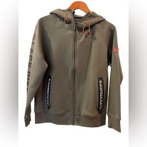 Black Pike Men’s Green Jacket With Hood Full Zip Size: Medium